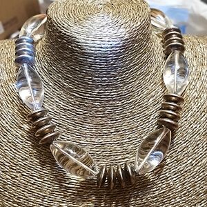 MMA Modernist Sterling Silver Rock Crystal Necklace